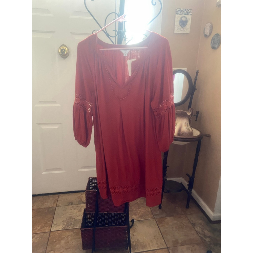 Women's Crown & Ivy Rust dress Plus Size 1X